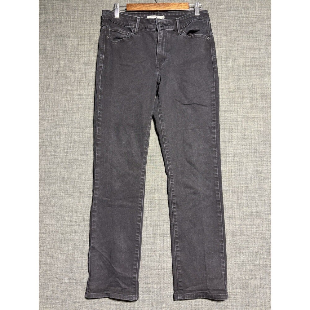 Levis Womens Jeans Mid Rise Skinny Black Stretch Slim Zip Fly Denim Size 12